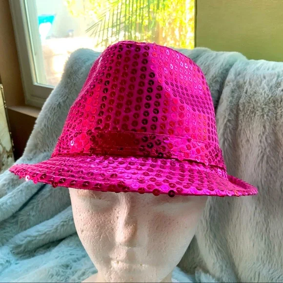 Mob Museum Fedora Pink Sequins - Picture 8 of 10